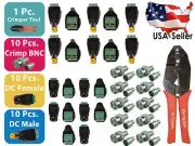 Crimping Crimper Tool Set x10 Crimp BNC x10 DC Female x10 DC Male Screw Terminal