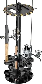 Fishing Rod Holder, Poles Organization Rack, 33.27x11.81 Inches, Multifunctional Storage Stand, Tackle Gear Organizer, Stable Combo Rack for Garage, Boat, Rotating Base