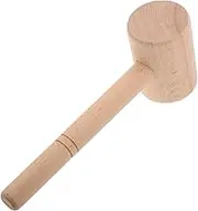 SEWACC Leather Carving Hammer with Wood Handle Multifunctional DIY Leather Craft Tool for Carving Embossing and Stamping Beginner Friendly for Engraving Projects
