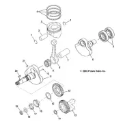 Polaris Crankshaft, Genuine OEM Part 3089678, Qty 1