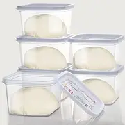 [Vodolo] Small Pizza Dough Proofing Box with Sealing Lids, Set of 6 Pizza Dough Containers with Covers, 4.3 * 4.3 * 2.7inch
