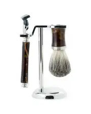 Bey-Berk Fusion Razor & Pure Badger Brush Shaving Set
