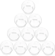 TOPPERFUN 10Pcs Clear Plastic DIY Snow Globe Kits Ball Shape Globe for Creative Crafts with Easy Clean Design for Christmas Decorations