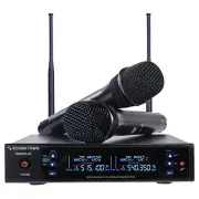 Metal 200 Channels UHF Wireless Microphone System with Metal, 2 Handheld Mics