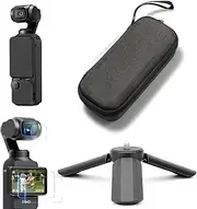 Hard EVA Carrying Case Compatilbe with DJI Osmo Pocket 3 - Accessories Kit Carrying Case, Silicone Case, Screen Protector and Mini Tripod