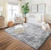 Fluffy Area Rug for Bedroom - Soft Shaggy Carpet for Home Decor