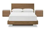 Joseph Bed Walnut with 2 Bedside Tables