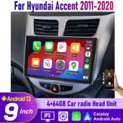 Camera Wireless CarPlay Android Auto radio Head Unit For Hyundai Accent 2011-20
