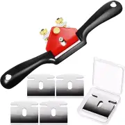 Minatee Adjustable Spokeshave with Flat Base and 5 Metal Blade Smooth Planes Wor