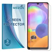 [3 Pack] Samsung Galaxy A31 Ultra Clear Screen Protector Film by MEZON – Case Friendly, Shock Absorption (A31, Clear) – FREE EXPRESS