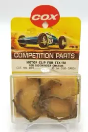 COX Slot Car Competition Parts MOTOR CLIP FOR TTX-150 Sidewinder Chassis #4309