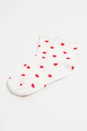 White Heart Socks - Size ONE, Women's Gift