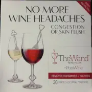 PureWine Wand Purifier Filter Stick Removes Histamines and Sulfites 30 pk. NIB