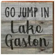Lake Gaston, NC Home Decor Sign Printed On Real Wood HAP6D-C 10 1/2" x 10 1/2"