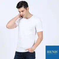 在飛比找momo購物網優惠-【HENIS】純棉型男圓領短袖上衣(白６件組)