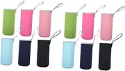 TOPPERFUN 2sets Portable Water Bottle Cover Wear Resistant Protective Cloth Sleeves for Insulated Bottles Lightweight Convenient Heat Insulation Cold Preservation 6pcs*2