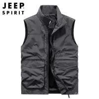 在飛比找蝦皮購物優惠-新品特價JEEP SPIRIT馬甲男春秋季新款外套工裝馬夾外