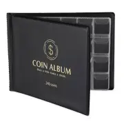 Coin Collection Holder Album for Collectors 240 Pockets Coin Collection Book ...
