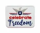 Celebrate Freedom Embroidered Iron on Sew on Patch Badge For Clothes