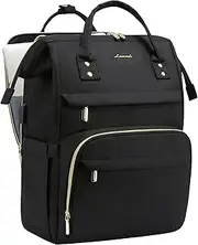 LOVEVOOK Laptop Backpack for Women, Travel with Compartment, Water Resistant Teacher Nurse Backpack, Anti-theft Back Pack Charger Work Doctor, 15.6-Inch, Black
