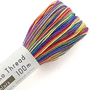 Olympus Thread Olympus sashiko Thread 111 yd Cotton Quilting Boro Embroidery (301 Rainbow)
