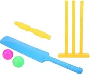 Children Cricket Set, Gift Sports Interactive Board Game, Durable Cricket Play Toys, Cricket Bat and Ball Beach Wicket Stand Kit, Hand Eye Coordination Cultivation Sports Game