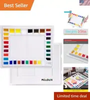 Professional Ceramic Paint Palette: 33-Well Large Format for Artists & Students