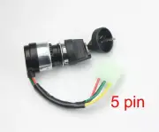 5 Wires On-Off Ignition Key Barrel Switch For Most of Dune Buggy Go Kart UTV