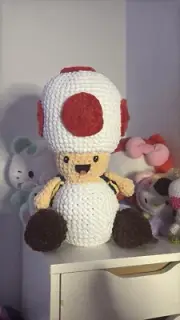 Super Mario Toad Crochet Doll