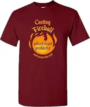 [UGP Campus Apparel] Casting Fireball Solves Most Problems and Causes The Rest - Funny RPG Gamer T Shirt