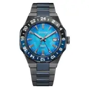 Citizen Series 8 GMT Automatic Black Blue Stainless Steel 41mm Watch NB6036-52N