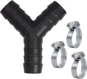 Y-Splitter High Quality 2-Way Water Connection Splitter for Garden and Household, Includes Double Connection and Two-Way Valve, for Washing Machine and Dishwasher