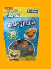 Spongebob Krabby Patties Gummy Candy Box - 30 Pieces - Perfect for Halloween!