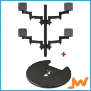 Atdec Quad 460mm Monitor Arms Grommet Clamp - Black