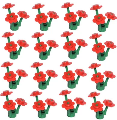 ☀️NEW LEGO 12 RED Flowers with 16 Stems