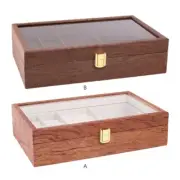 4Slots Wooden Watches Display Box Ring Necklace Jewelry for Case Container Organ