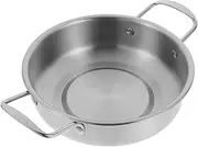 Amosfun Stainless Steel Cooking Pan Household Hot Pot Wok for Versatile Stir Fry Noodles and Seafood Easy to Clean Design for Home and Restaurant Use