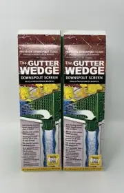 The Gutter Wedge Downspout Screen Self Cleaning Design Easy Snap Assembly USA