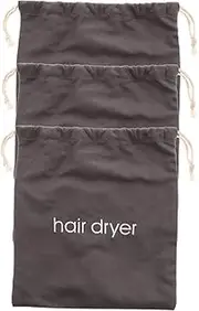 PACKOVE 3pcs Hair Dryer Drawstring Bags Canvas Hairdryer Sack Drawstring Storage Bag Travel Pouch Hotel Guest Room Hair Blower Organizer