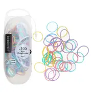 Basicare Strong Super Stretchy Elastic Hair Bands Snagless Pastel Mini 100pk