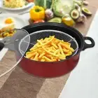 Deep Fryer Pot Milk Pan Multipurpose Net Basket Nonstick Deep Frying Pan
