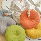 Velvet Plush Pouf Throw Pillow Solid Color Sofa Cushion Tatami Cushion Home