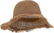 [BESTYASH] 1Pc Breathable Wide Brim Straw Woven Sun Hat for Women Stylish Sun Protection Cap for Beach Outdoor Activities Khaki