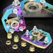 FOR 90-93 FORD MUSTANG PAIR FRONT ADJUSTABLE CAMBER/CASTER PLATES NEO CHROME (for: Ford)