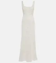 [Rixo] Rixo Bridal Megan sequined maxi dress AU 14 white