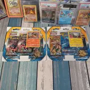 2 Pokemon Sun & Moon Base 3 Pack Blister Litten & Togedemaru Promo Set Sealed