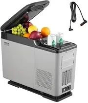 Car Refrigerator Car Armrest Refrigerator Fridge 15 L Single Zone Freezer -4℉-68℉ Adjustable Range 12/24V DC and Cooler