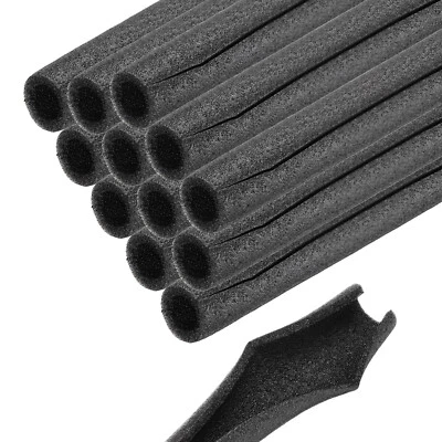 12pcs Pipe Insulation Foam Tube 1-1/16" ID x 1.65" OD 3.3ft Heat Preservation