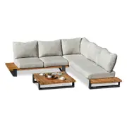 Tulum Outdoor Corner Lounge Setting with Coffee Table - Outdoor Lounges