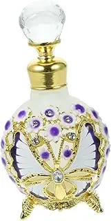 COMPUKAS Travel Perfume Bottle Vintage Refillable Container for Fragrance Elegant Empty Perfume Dispenser for Travel Daily Use Compact Portable Design
